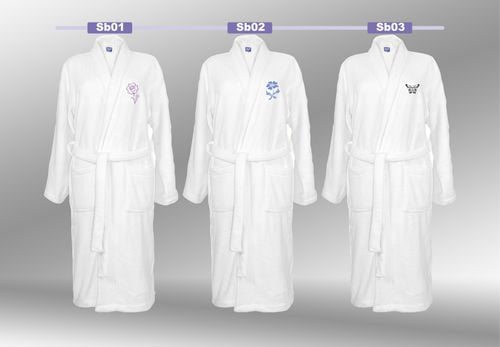 SZLAFROK BIAŁY Z HAFTEM rozmiar L unisex DUŻO WZORÓW personalizacja na Arena.pl