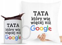 Zestaw Poduszka + Kubek Dzień Taty Tatusia Prezent Z Nadrukiem Ze Zdjęciem