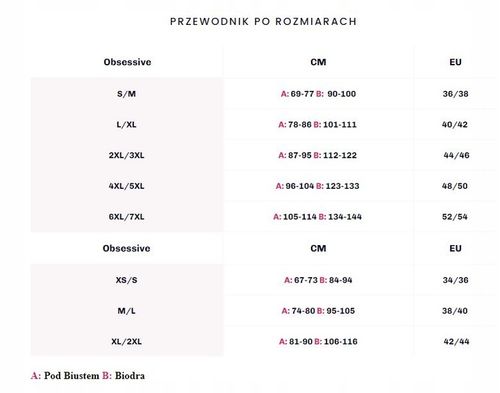 OBSESSIVE 841-TED Pikantne body *S/M* czerń na Arena.pl