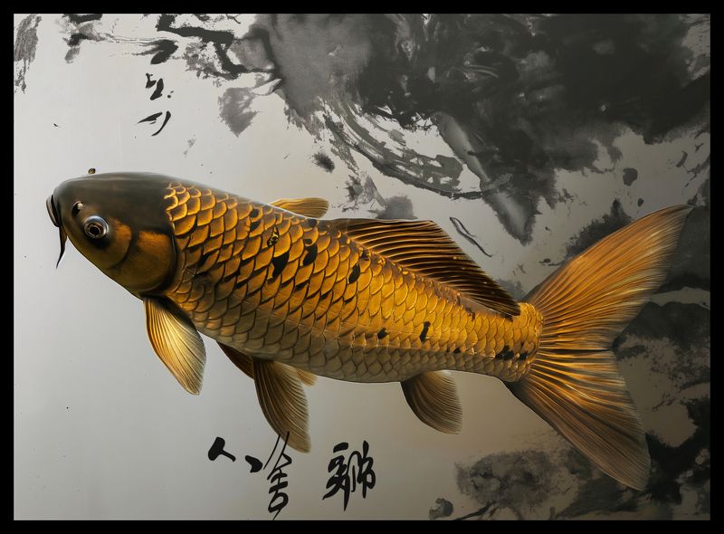 Plakat 55x40cm Spokojna Ryba Koi zdjęcie 2