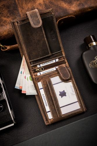 duży portfel męski ze skóry naturalnej zapinany na zatrzask - always wild na Arena.pl