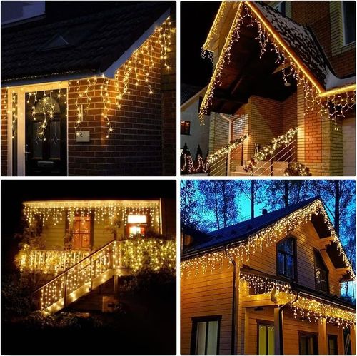 SOPLE LED 300 LAMPKI CIEPŁE WISZĄCE 13,5M ZEWNĘTRZNE WEWNĘTRZNE EFEKT FLASH na Arena.pl