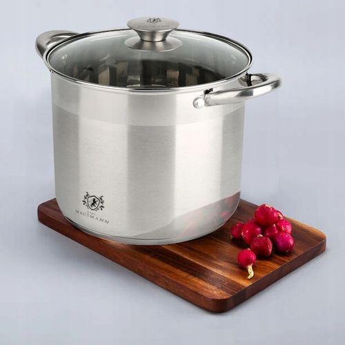 GARNEK DUŻY KUCHENNY GASTRONOMICZNY Z POKRYWĄ 22,5L SOLID STAL NIERDZEWNA na Arena.pl