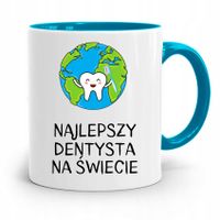 Kubek Błękitny Prezent Dentysty Najlepszy Dentysta Z Nadrukiem Ze Zdjęciem