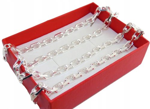 Ładny Srebrny Łańcuszek Męski 60 cm Gruby 5,5 mm na Arena.pl