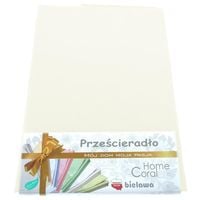 Prześcieradło bawełniane bez gumki 160x200 rubin kremowe