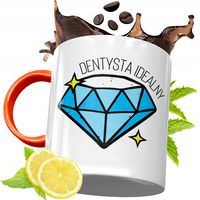 Kubek Pomarańczowy Dla Dentysty Prezent Z Nadrukiem Ze Zdjęciem