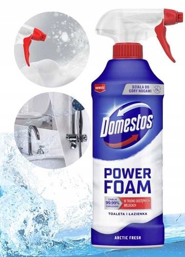 domestos power foam piana do mycia toalety i łazienki arctic fresh 435ml na Arena.pl