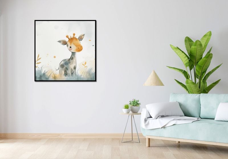 Plakat 90x90cm Mała Żyrafka zdjęcie 4
