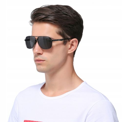 Okulary Przeciwsłoneczne Męskie UV400 PILOTKI Polaryzacyjne KINGSEVEN Zest. na Arena.pl