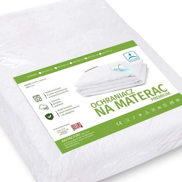 Nakładka / Ochraniacz Na Materac Wodoodporna 160X200Cm Biała zdjęcie 3