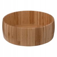 Bambusowa miska na owoce warzywa 30 cm Organizer do kuchni Koszyk brązowy