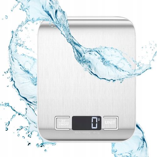 ELEKTRONICZNA PRECYZYJNA WAGA KUCHENNA DO 10KG SREBRNA LCD +BATERIE GRATIS na Arena.pl