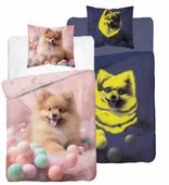 Pościel bawełniana fluorescencyjna 160x200cm PIES SZPIC