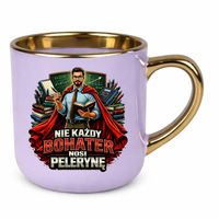 Nie każdy bohater nosi pelerynę - nauczyciel - kubek na prezent Fioletowy