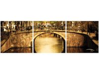 90X30CM MOST AMSTERDAMIE TRÓJ OBRAZ