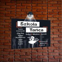 nadruk TABLICZKA reklamowa z lampą led SZYLD dibond 40x30 szkoła tańca