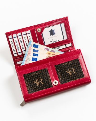 skórzany portfel damski z klapą - rovicky na Arena.pl