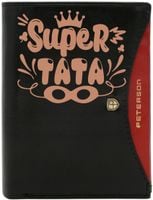 Portfel męski czarny skórzany GRAWEROWANY prezent na dzień taty twój napis