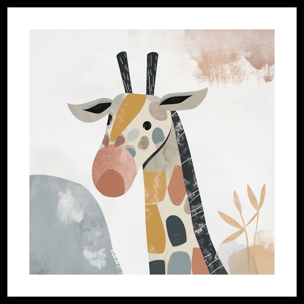 Plakat 50x50cm Żyrafa Bambino zdjęcie 3