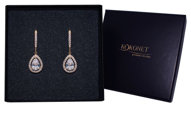 Kolczyki ślubne IVETTE gold zdjęcie 1