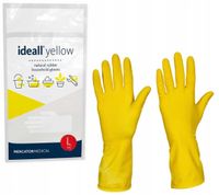 rękawice gospodarcze lateksowe / żółte / rozmiar: 9 - l / ideall yellow