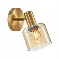 KINKIET LAMPA ITALUX SANTIA WL-65342-1 BRO+AMBER