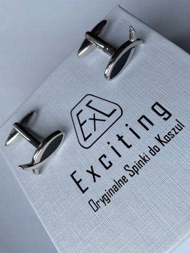 Męskie srebrne spinki do mankietów EXC Symbol Ryby Znak Ryby na Arena.pl