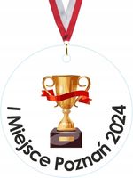 MEDAL Z PLEXI 5 cm z nadrukiem UV zawody turnieje rozgrywki personalizacja