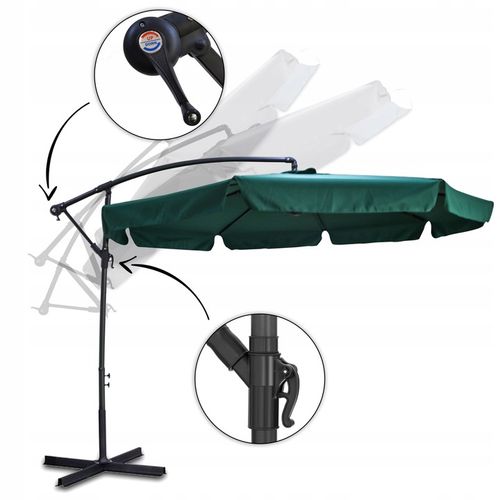 Parasol Ogrodowy Duży Składany 8 segmentów Ø 350cm na Arena.pl