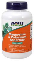 NOW FOODS Magnesium & Potassium Aspartate Magnez, Tauryna i Potas 120 kaps
