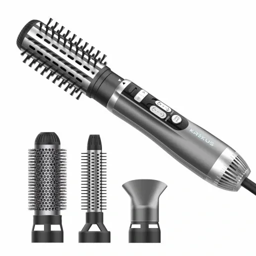 Suszarko Lokówka Szczotka do Włosów Obrotowa 4w1 Krexus Jonizacja Zestaw zdjęcie 1