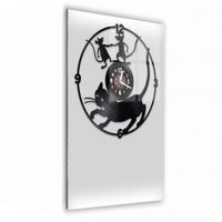 Zegar Ścienny z płyty winylowej na lustrze ZWIERZĘTA 82 wzory 29x59 cm