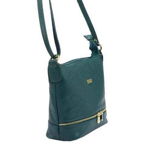 Miejska Skórzana pojemna damska listonoszka torebka na ramię MiaMore na Arena.pl