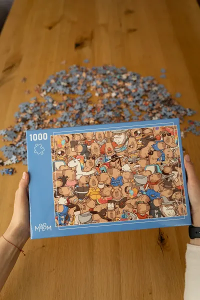 Puzzle 1000 elementów. Kapibara impossible zdjęcie 3
