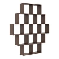 Nowoczesny regał ścienny, wiszący, RIMO, 120x18x136, wenge | TYLETEGOTU