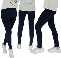 LEGINSY damskie GRANATOWY OCIEPLANE BEZSZWOWE