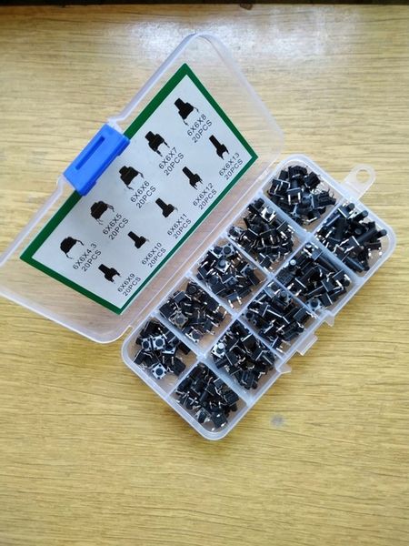 Zestaw przycisków tact switch mikroswitch 200 szt zdjęcie 3
