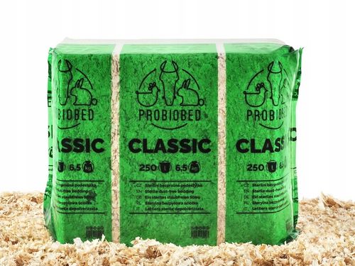 Bezpyłowe trociny ściółka ProBioBED Classic dla gryzoni, koni ODPYLONE 250l na Arena.pl