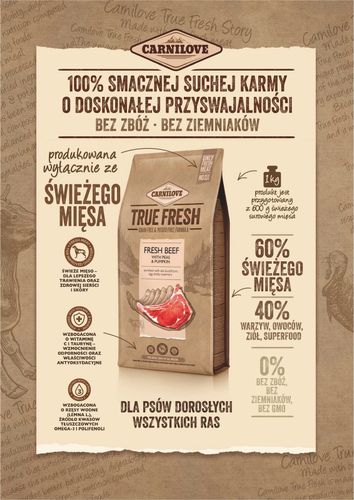 carnilove true fresh beef 11,4kg na Arena.pl