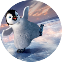 Opłatek na tort Urodziny Pingwin Pingwiny Tupot Małych Stóp Madagaskar