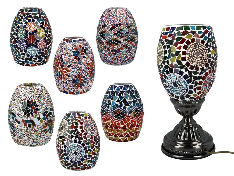 Lampa stołowa - klosz pojedynczy, wielokolorowy zdjęcie 1