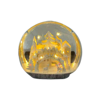 Srebrna dekoracja świąteczna led 40 cm Domek