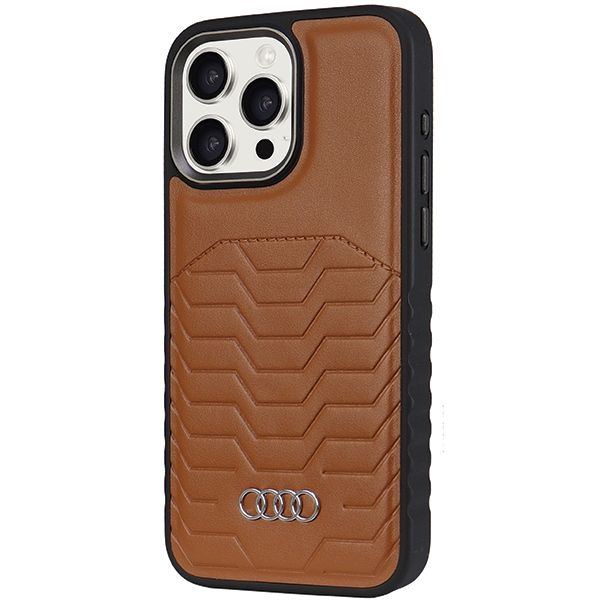 Etui Audi do iPhone 14 Pro, Brązowy, MagSafe zdjęcie 2