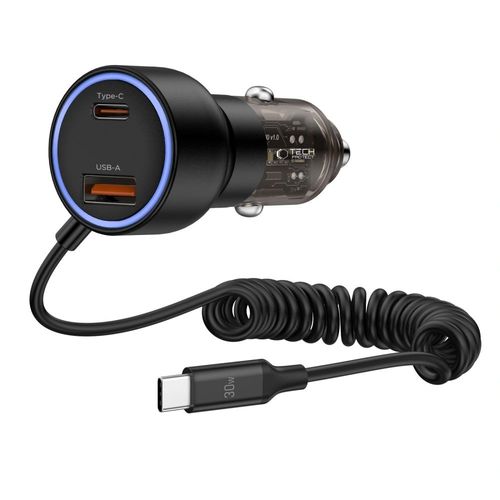 tech-protect cc05 2-port car charger pd60w + cable black na Arena.pl