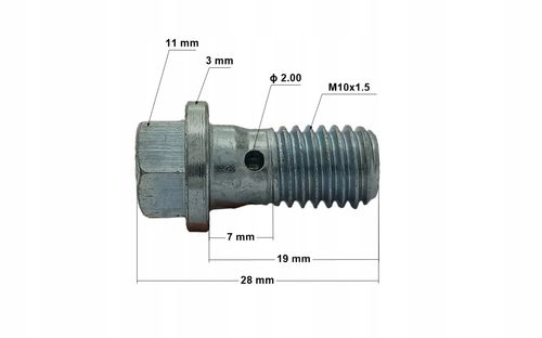 4x Śruba drożna - przelewowa - banjo - do oczek M10x1,5 - ocynk; SR-15 na Arena.pl