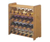 Emaga Drewniany regał na wino z półką - RW31 /na 24 butelki/ Olcha