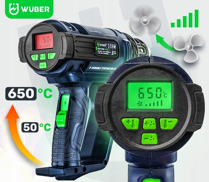 OPALARKA ELEKTRYCZNA 2 BIEGI REGULACJA LCD MOCNA 2200W + 5 DYSZ + SZPACHLA zdjęcie 10