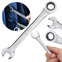 KLUCZ PŁASKO-OCZKOWY Z GRZECHOTKĄ CR-V 19 MM STALOWY