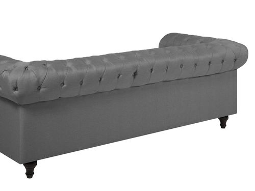 Sofa 3-osobowa szara CHESTERFIELD duża na Arena.pl